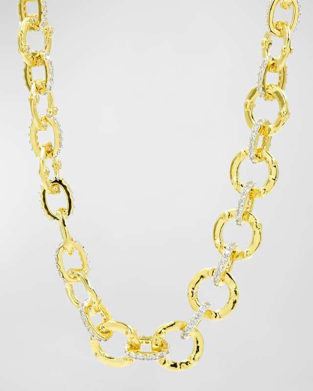Chain Link Necklace with Gold Plating
