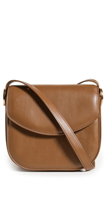 Jil Sander Medium Coin Crossbody Bag Cinnamon