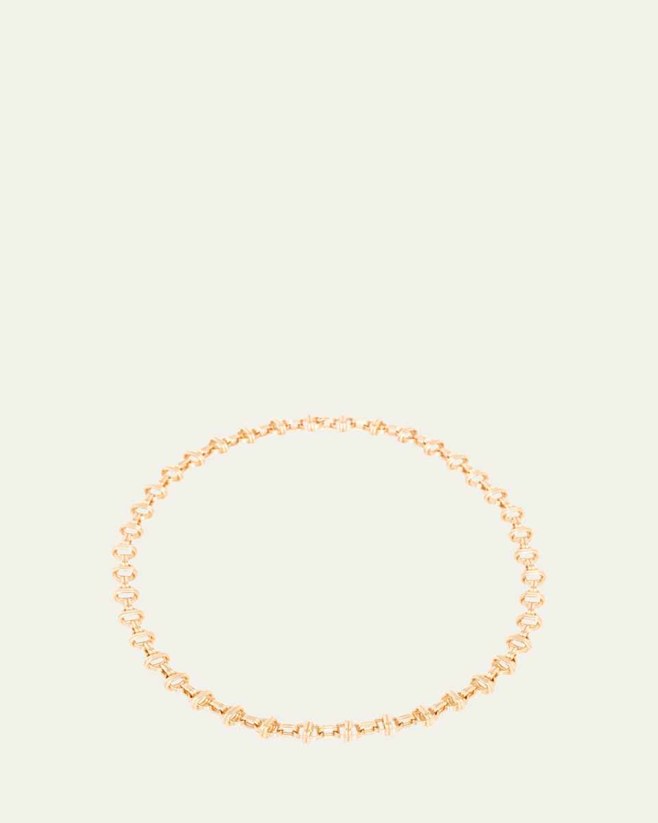 Large Link Oval Chain Necklace in 18K Yellow Gold, 16"L