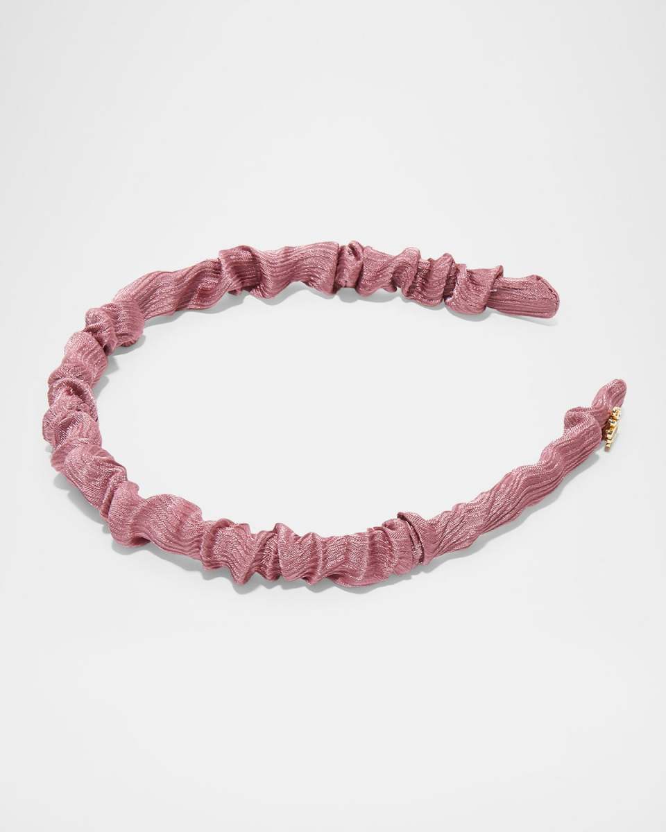 Jessie Ruched Satin Skinny Headband