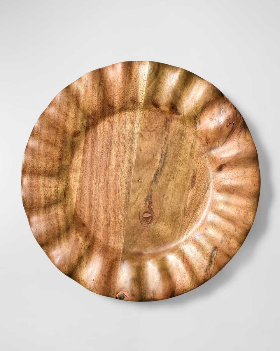 Fundamental Wood Ruffle Dinner Plate