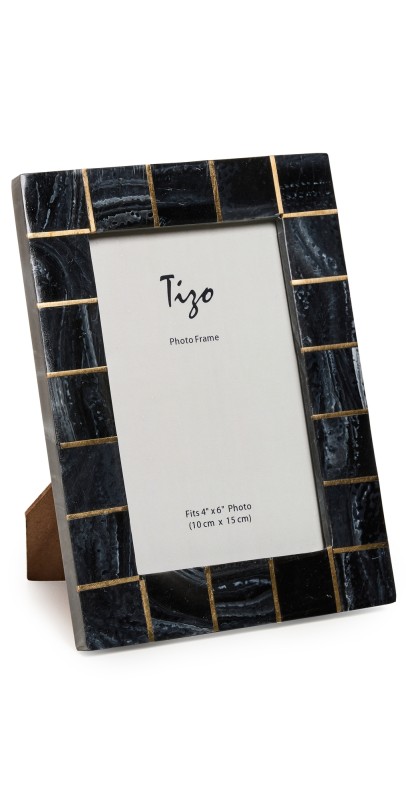 Tizo Design Photo Frame 4x6 Black/Brass