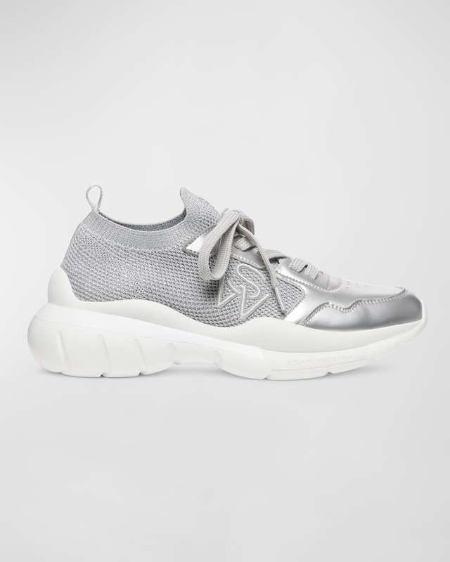 5050 Metallic Knit Low-Top Sneakers