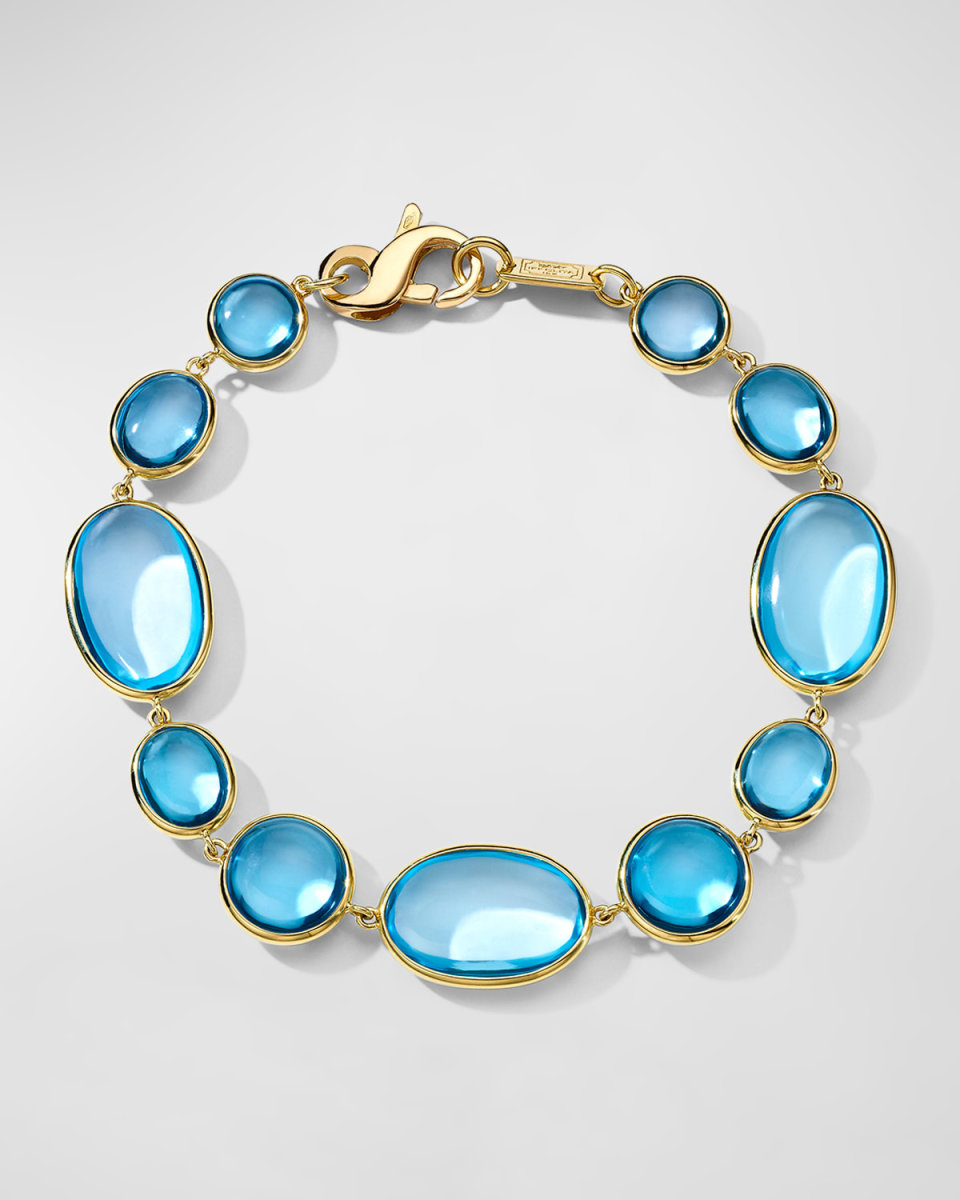 Luce All-Stone 18K Gold Cabochon Topaz Bracelet