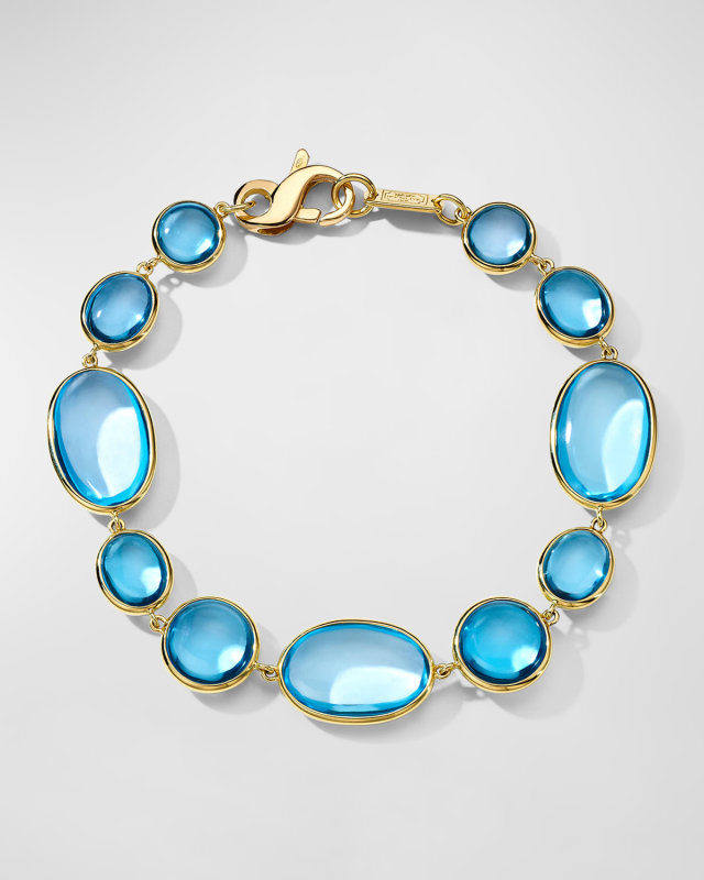 Luce All-Stone 18K Gold Cabochon Topaz Bracelet