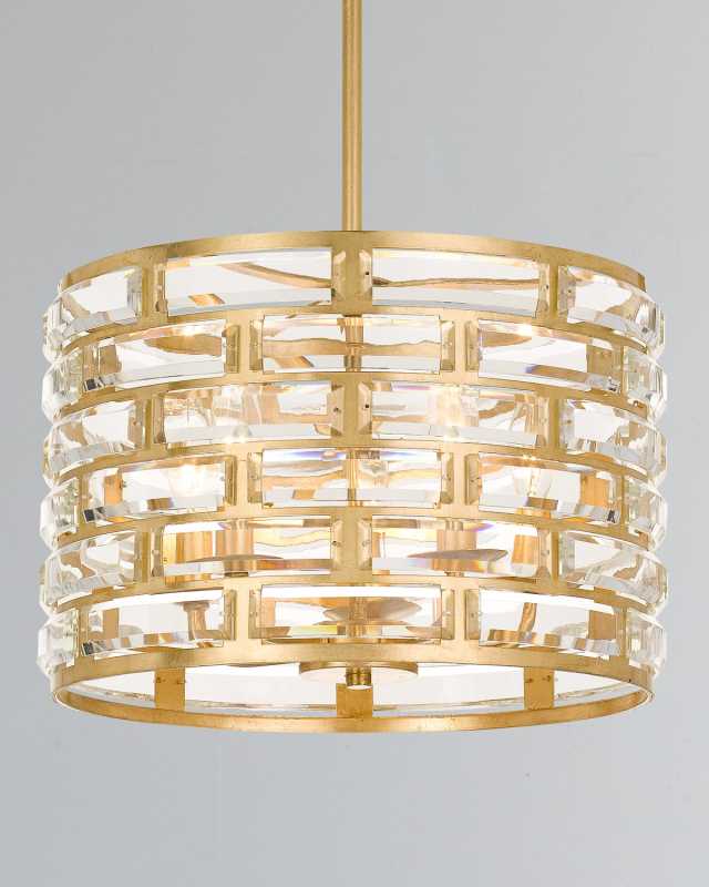Meridian 5-Light Antiqued Gold Chandelier