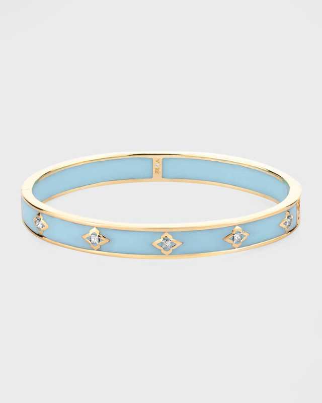 18Kt Yellow Gold Riva Blue Jodhpur Adventurous Bangle, 45mm x 55mm