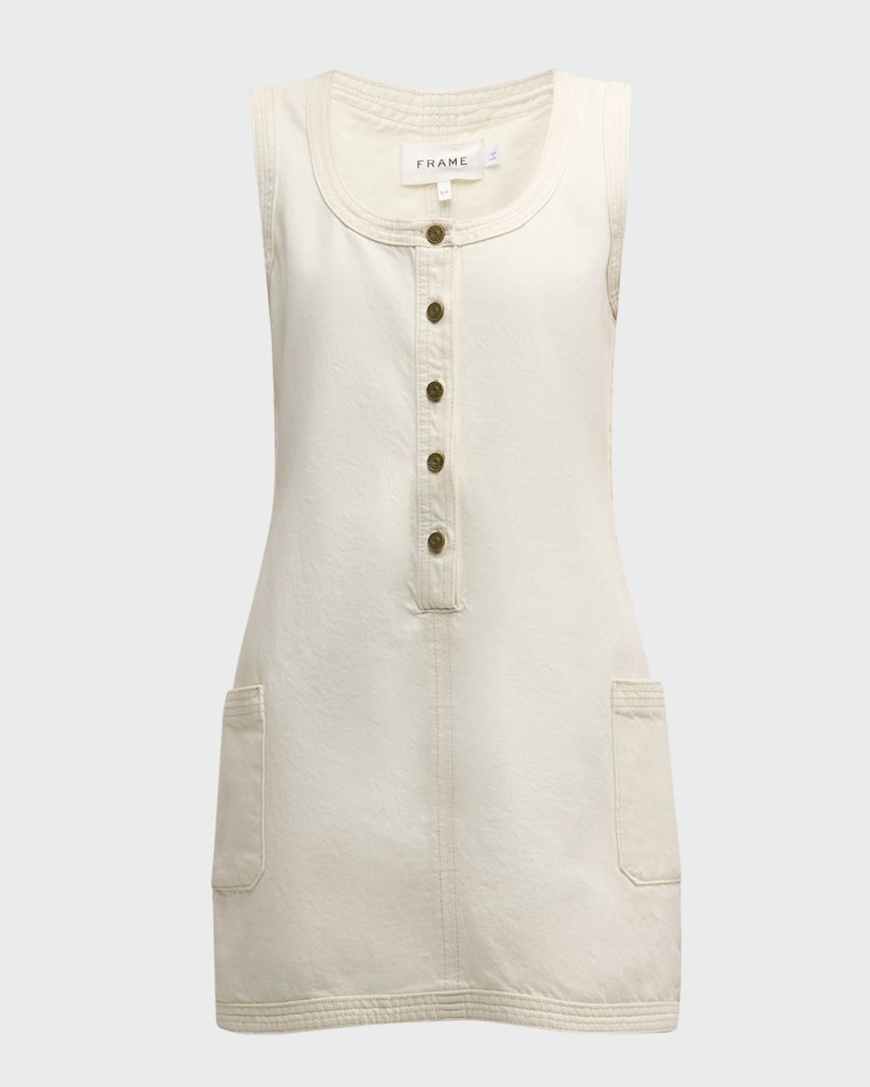 Trapunto Side Pocket Mini Dress