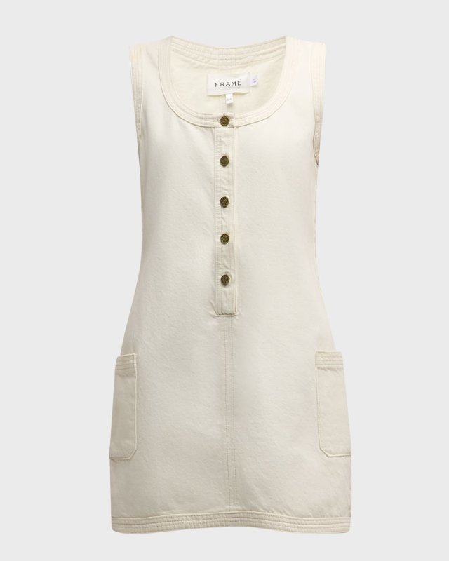 Trapunto Side Pocket Mini Dress