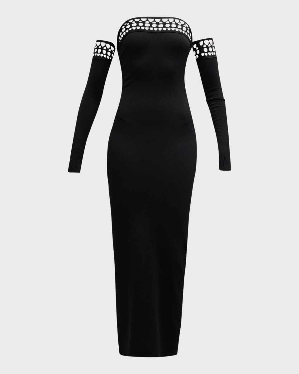 Vienne Strapless Long Dress with Removable Sleeves