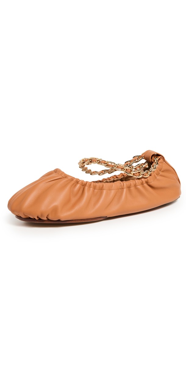 Ulla Johnson Ballet Flats with Chain Rust/Copper