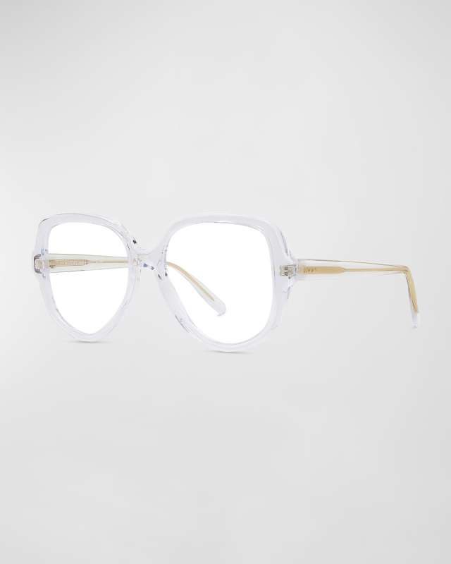 Thin Geometric Acetate Round Glasses