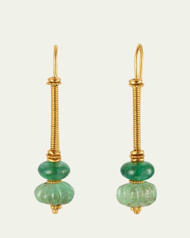 Duo Emerald Linea Earrings