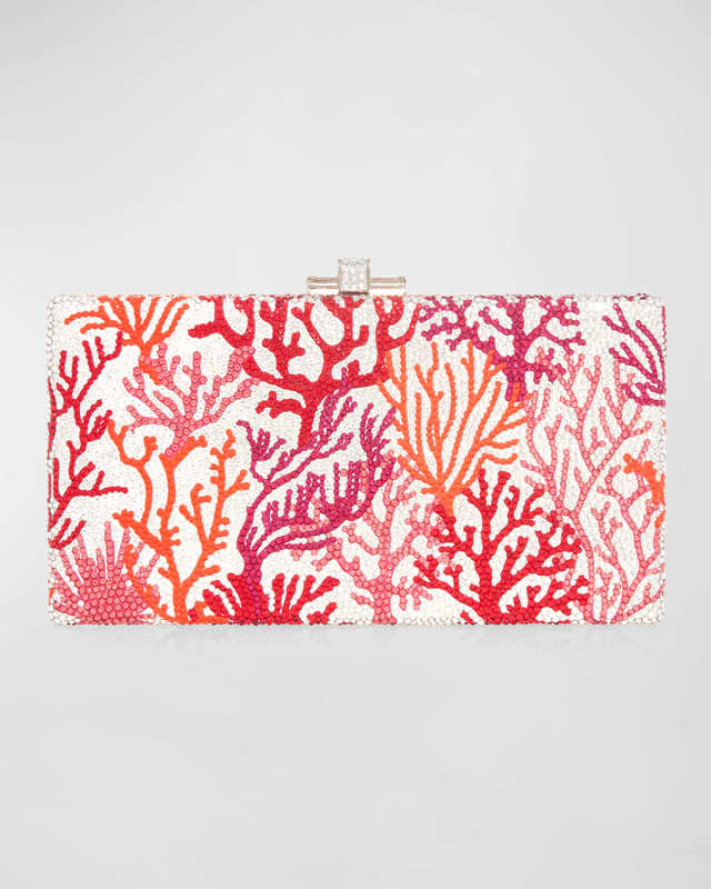 Sleek Rectangle Rare Coral Clutch Bag