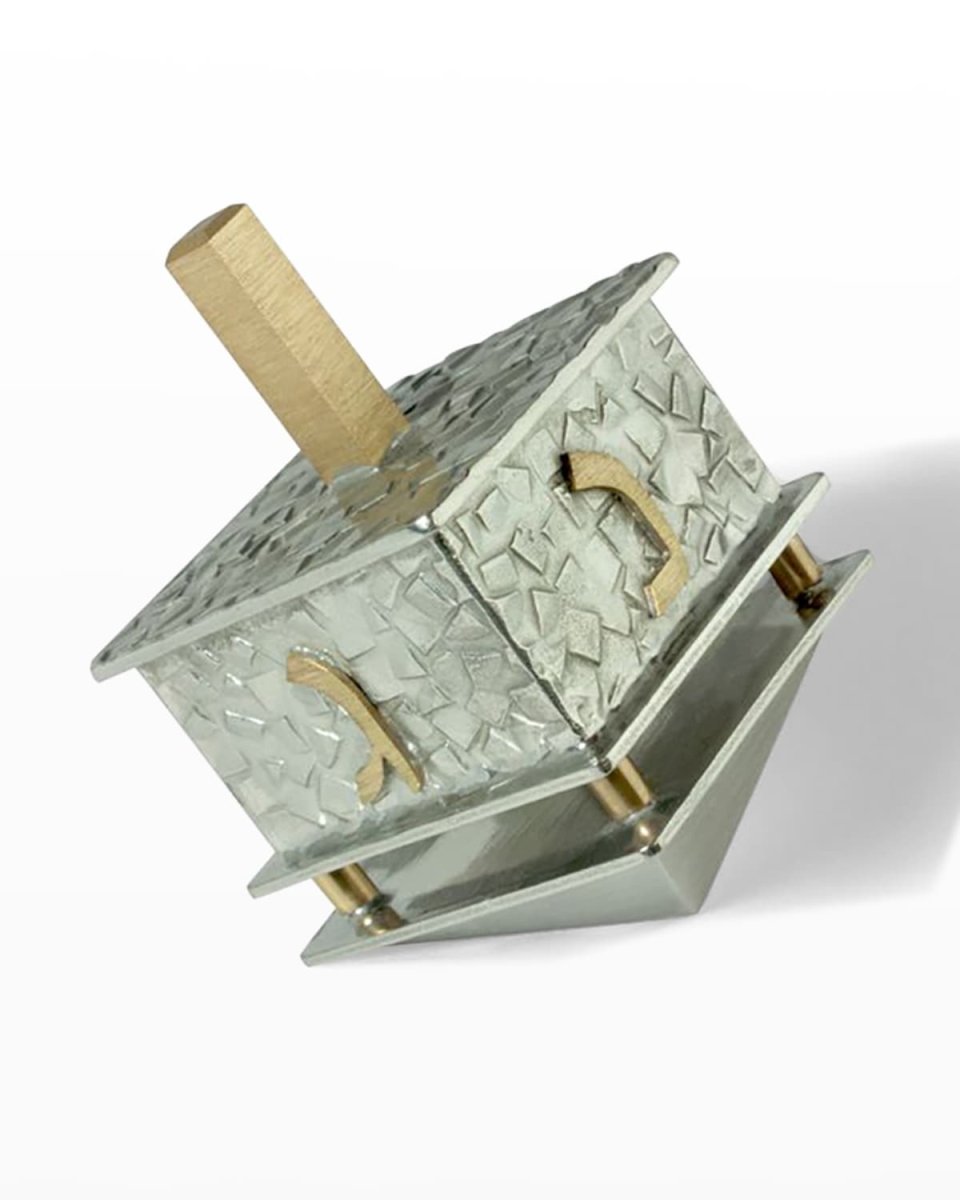Small Full-Pattern Hanukkah Dreidel by Joy Stember