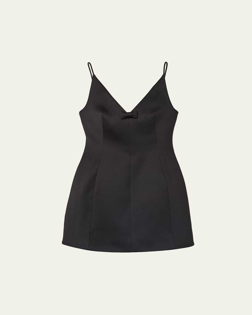 Satin Bow Mini Dress