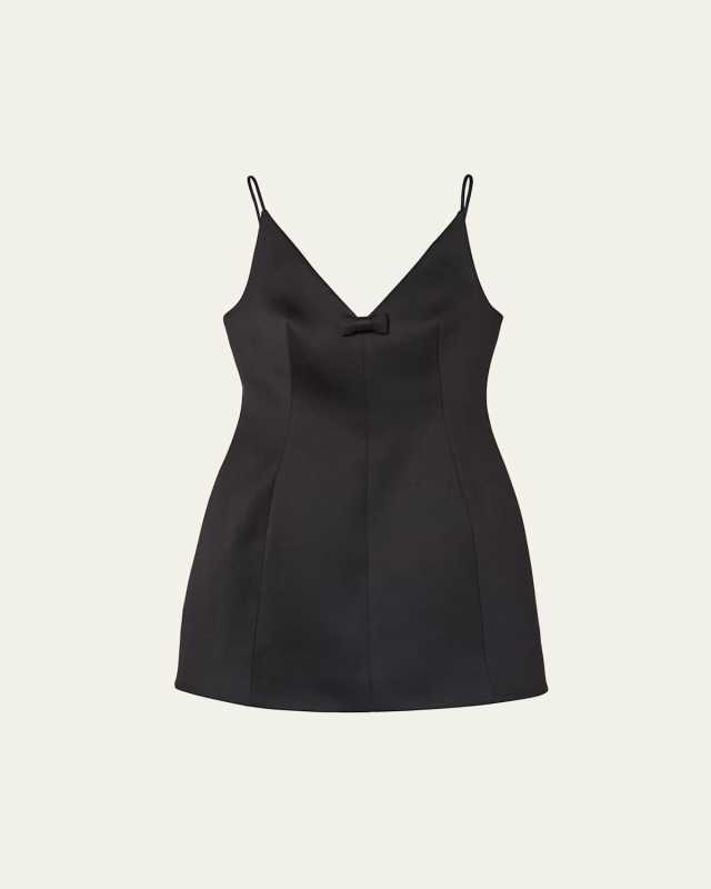 Satin Bow Mini Dress