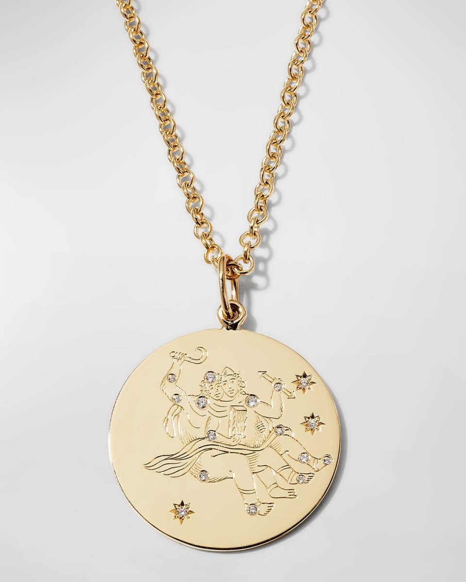 Yellow Gold Gemini Diamond Pendant