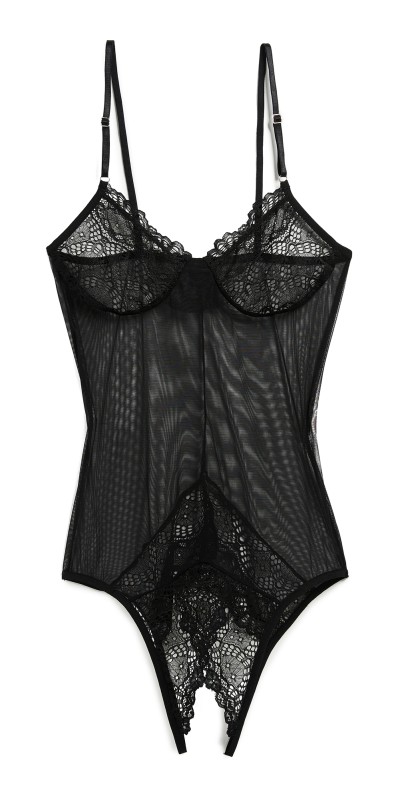 Only Hearts Whisper Sweet Nothings Coucou Bodysuit Black