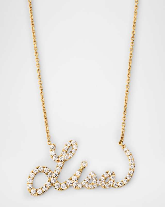 Talisman 18K Yellow Gold Personalized Lisa Diamond Necklace
