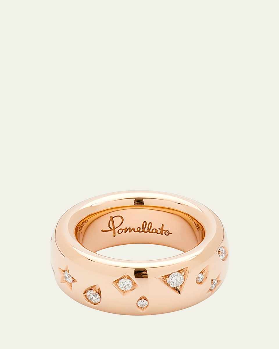 18K Rose Gold ICONICA Ring with Diamonds, 0.66tcw