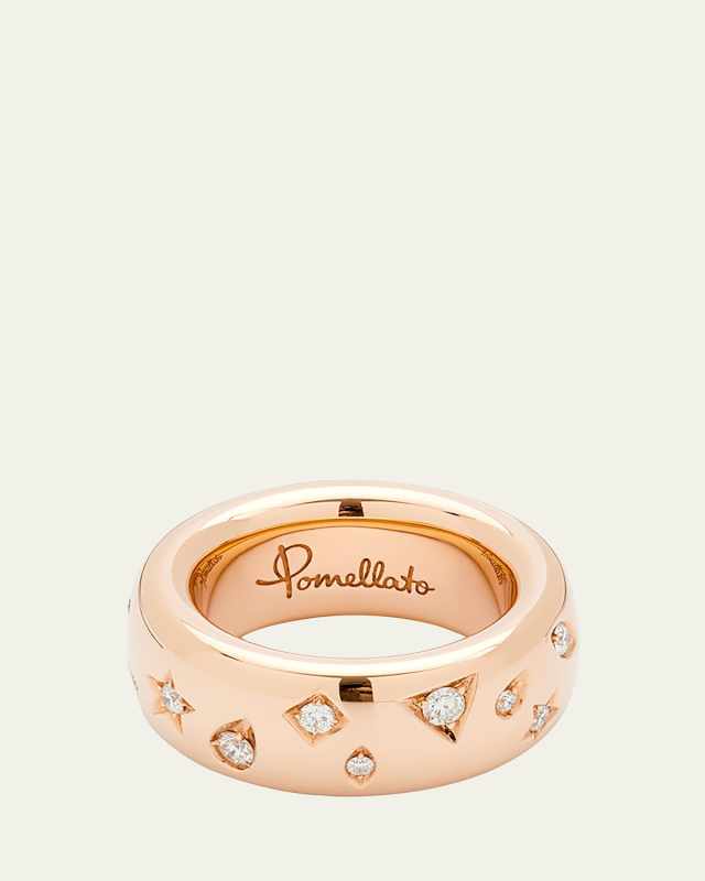 18K Rose Gold ICONICA Ring with Diamonds, 0.66tcw