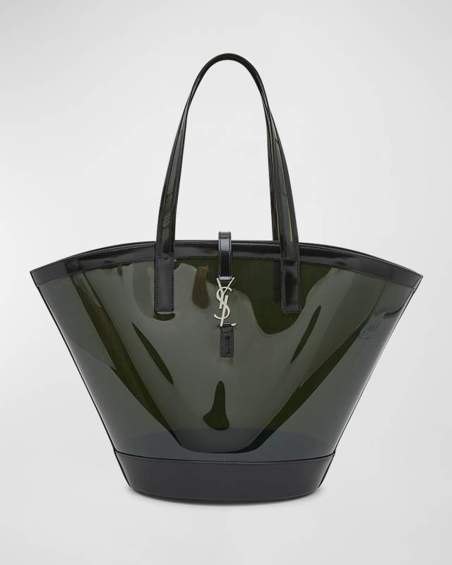 Medium YSL Vinyl Tote Basket Tote Bag