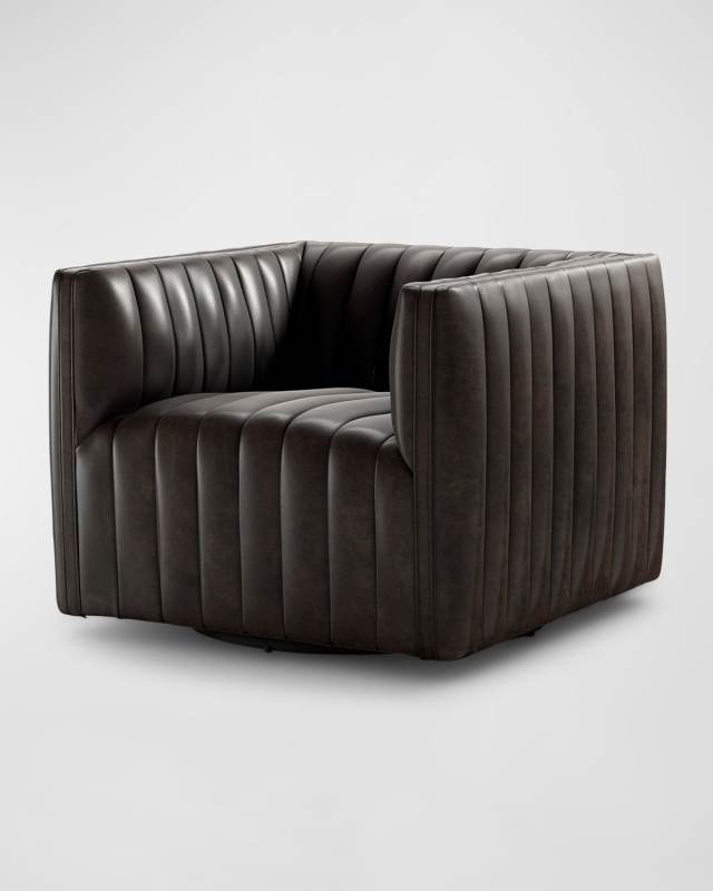 Augustine Leather Swivel Chair