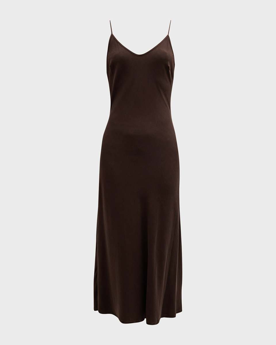 The Harlow Bias-Cut Stretch Cupro Slip Dress