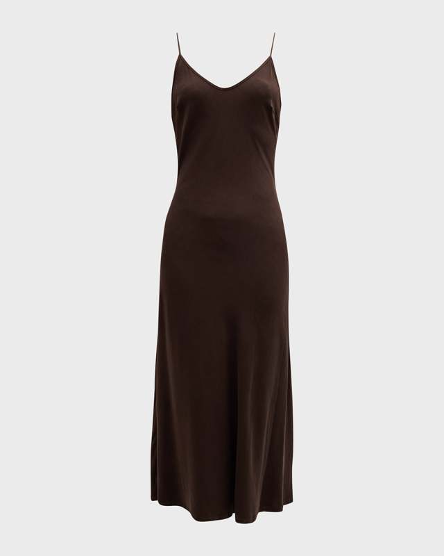 The Harlow Bias-Cut Stretch Cupro Slip Dress