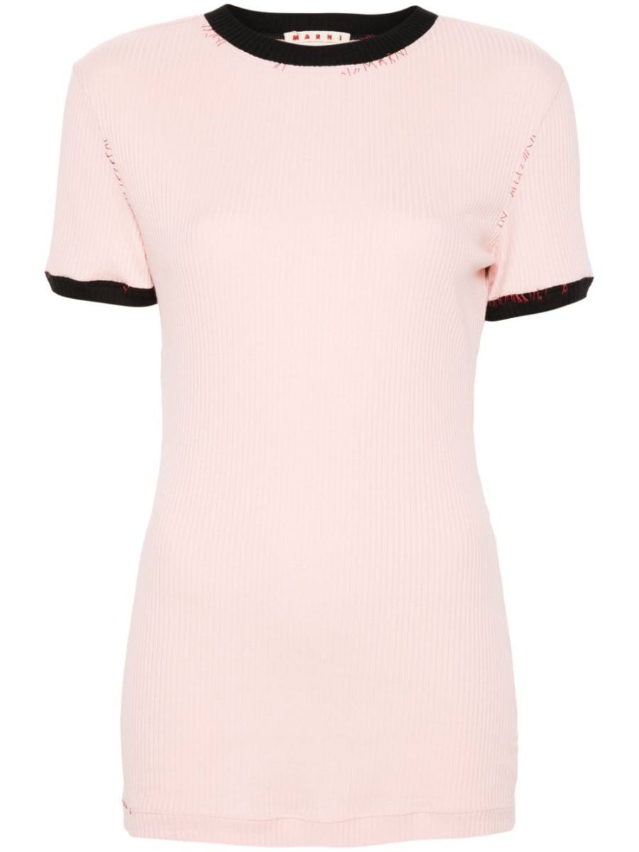 ribbed jersey T-shirt