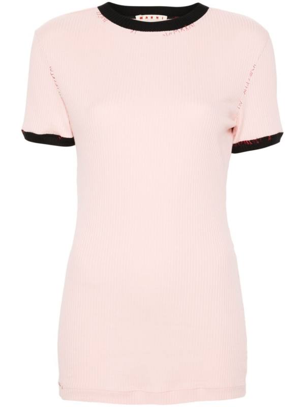 ribbed jersey T-shirt