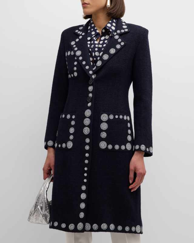 Dot Dotism Embellished Midi Coat
