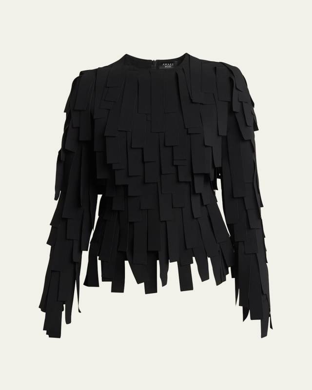 Long-Sleeve Multi Rectangle Top