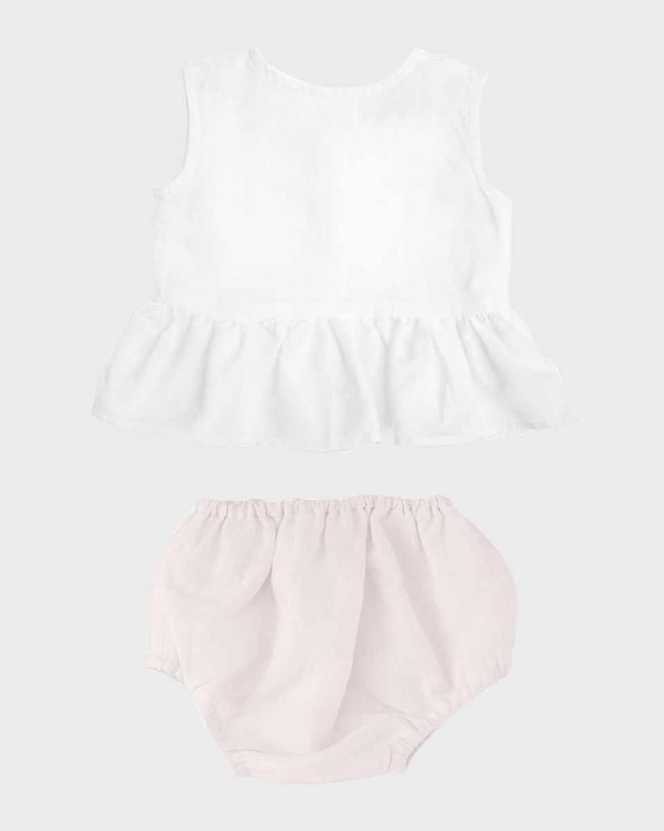 Girl's Peplum Top W/ Bloomers, Size Newbor