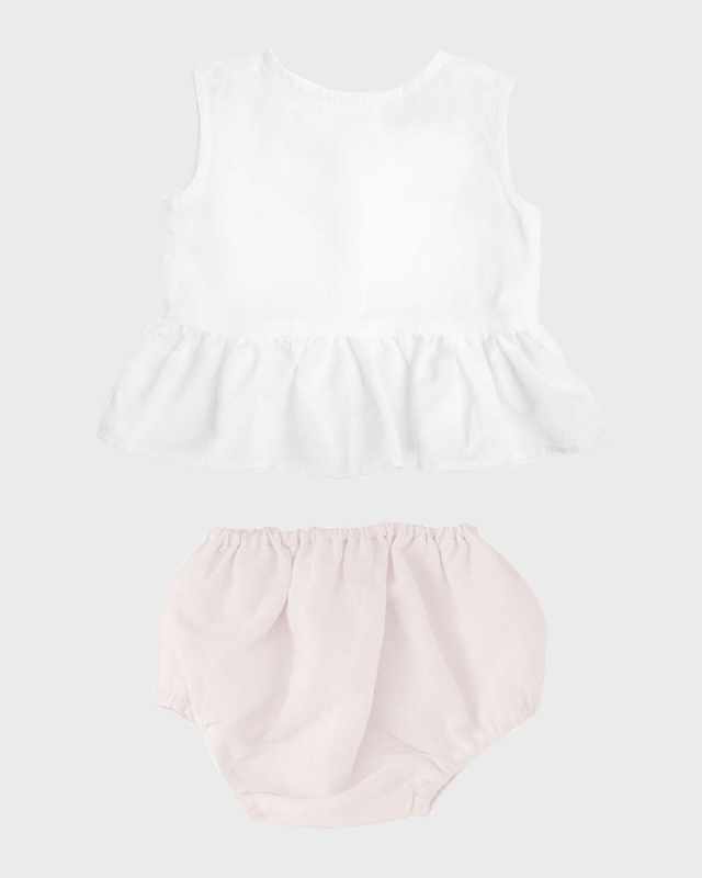 Girl's Peplum Top W/ Bloomers, Size Newbor