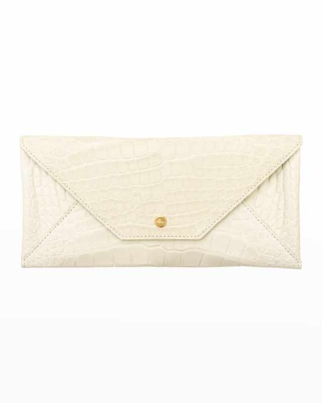 Envelope Polished Matte Alligator Travel Organizer