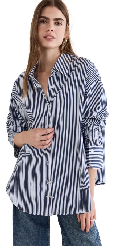 A. L.C. Monica Top Dark Sapphire Stripe