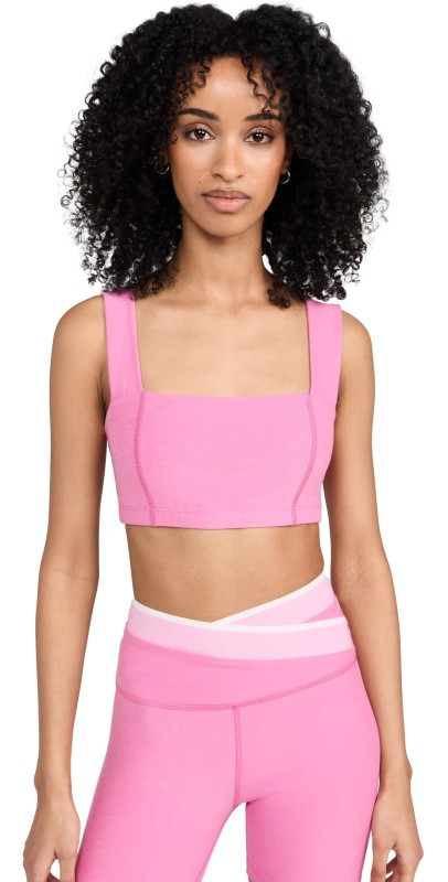 Beyond Yoga Spacedye Squared Bra Pink Bloom Heather