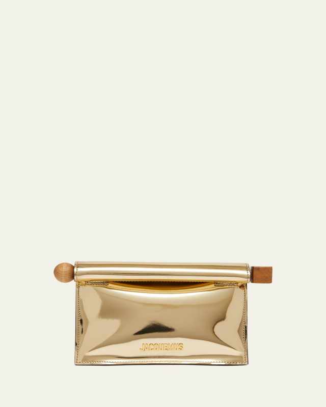 La Petite Pochette Rond Metallic Clutch Bag