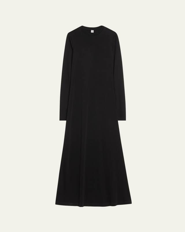 Long-Sleeve Jersey Maxi Dress