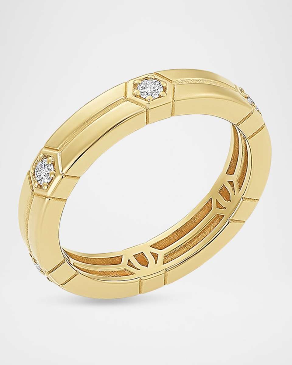 18K Yellow Gold Baia Sommersa Diamond Ring