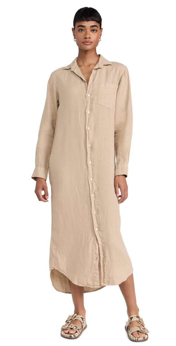 Frank & Eileen Maxi Shirtdress Biscuit
