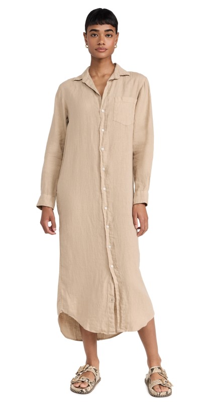 Frank & Eileen Maxi Shirtdress Biscuit