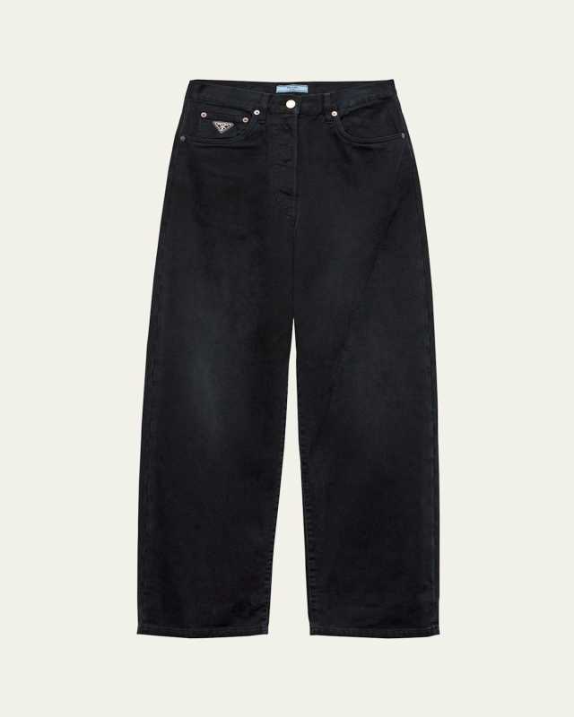 Straight Leg Denim Pants