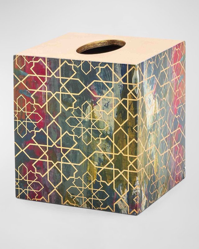 Mosaic Abstract Lacquer Boutique Tissue Cover