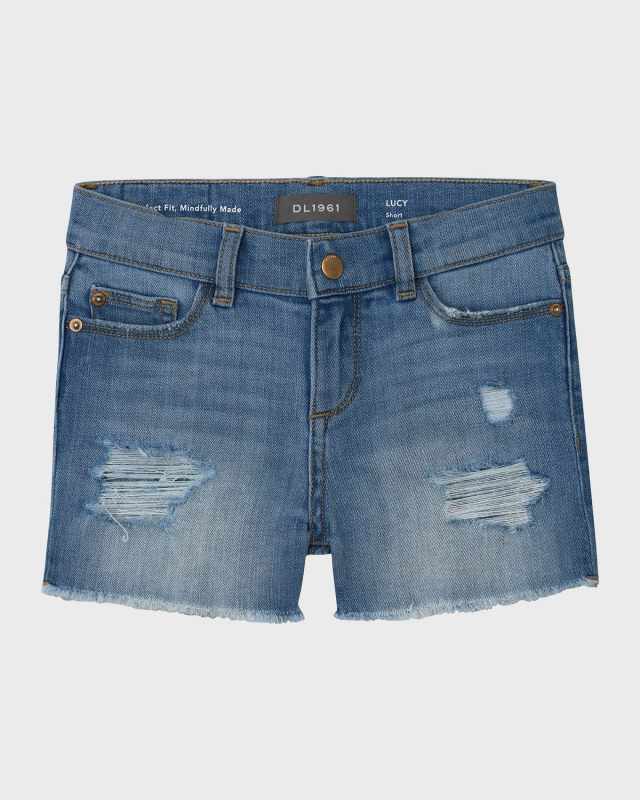 Girl's Lucy Cut Off Denim Shorts, Size 7-