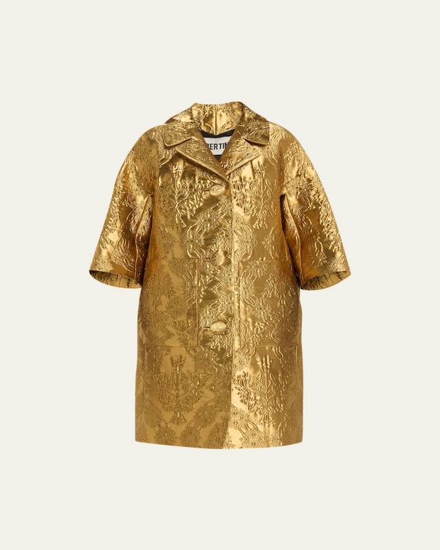 24 KT Metallic Jacquard Coat