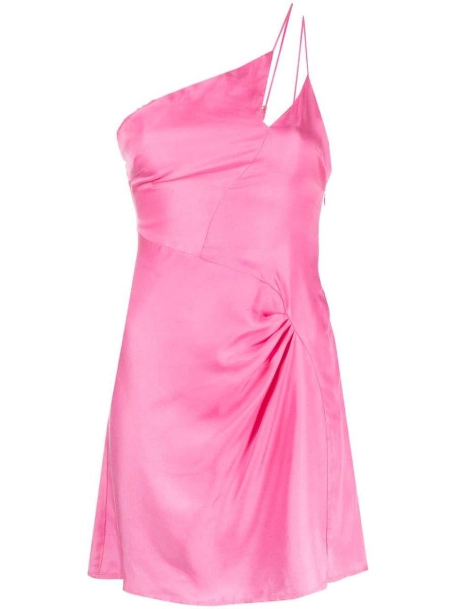 Jasper twist-detail one-shoulder minidress