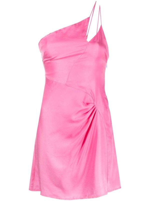 Jasper twist-detail one-shoulder minidress